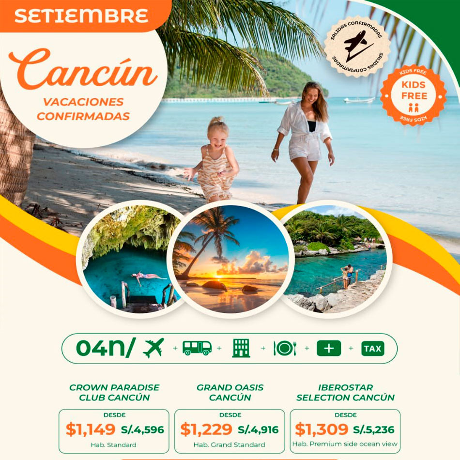 Cancun vacaciones confirmadas